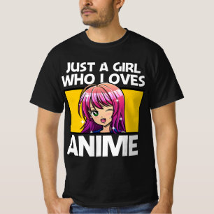 Camiseta Anime Art Para Mulheres Adolescentes Animes Merch