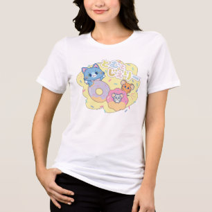 Camiseta Anime as Delícias da Rosquinha com Tom, Jerry e Tu