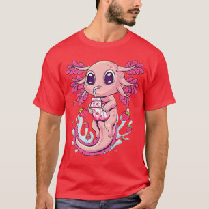 Camiseta Anime Axolotl Waifu Que Ama Anime Ramen E Sketc