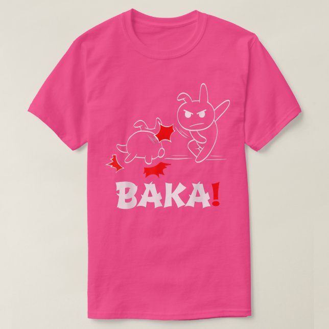 Camiseta Anime Baka Japonês Manga Funny Graphic Rabbi (Frente do Design)