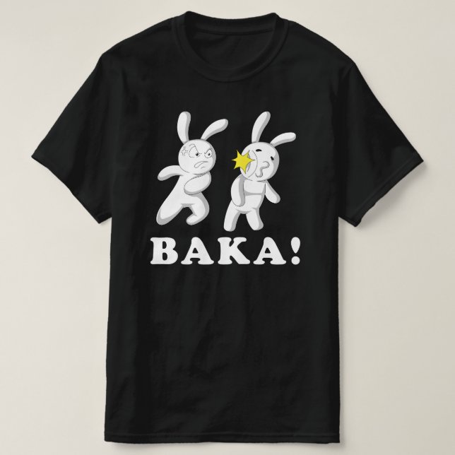 Camiseta Anime Baka Rabbit Slap Japonês (Frente do Design)