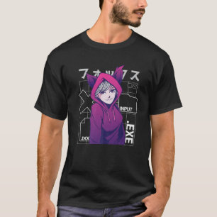 Camiseta Anime Bonita Com Raposa - Otaku 90S - Japão