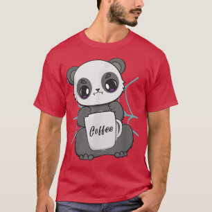 Camiseta Anime Bonita Panda E Bebendo De Urso Kawaii M