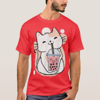 Anime Bonito Kawaii Neko Cat Boba Tea Bubble Tea P