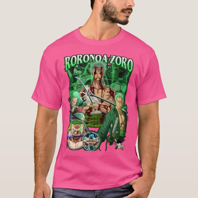 Camiseta Anime Bootleg Vintage - Zoro (Frente)
