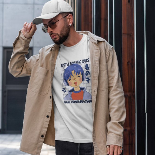 Camiseta Anime Boy com Fones de ouvido (Criador carregado)