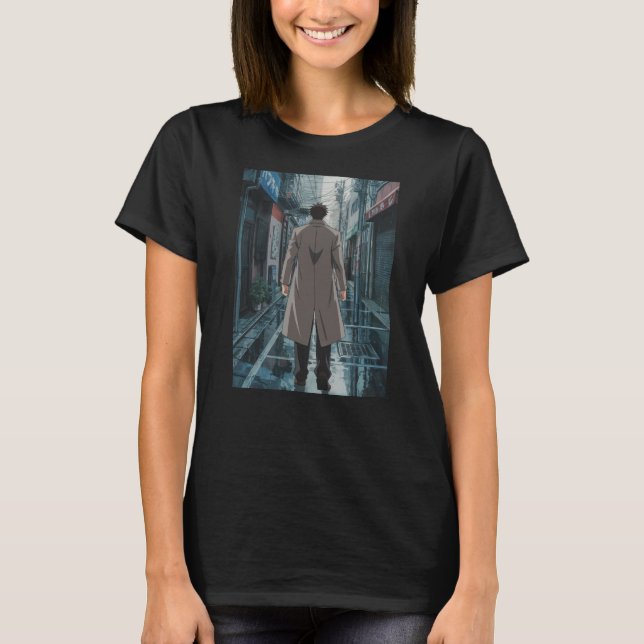 Camiseta Anime Boy Rainy Tokyo Street Manga Japanese Art (Frente)