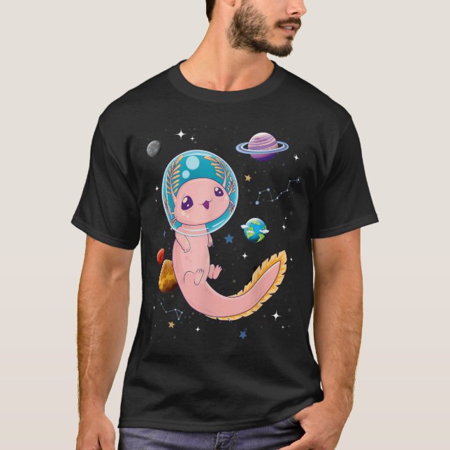 Camiseta Anime Cachorro Gótico Pastel Torna o Espaço Axolot (Frente)