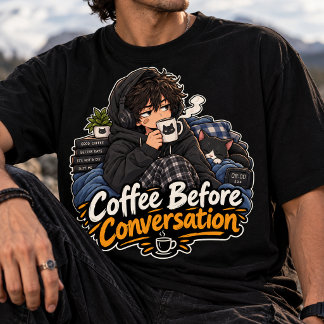 Camiseta Anime Café Antes da Conversa Aconchegante