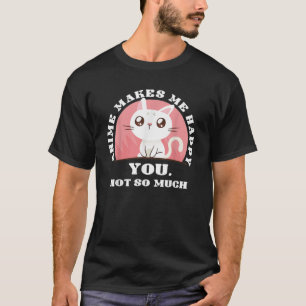 Camiseta Anime Cat Gift Kawaii Japão Ramen Baka Otaku Manga