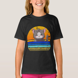 Camiseta Anime Cat | Presente para o Aniversário da Garota