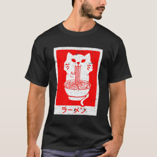 Camiseta Anime Cat Ra Kawaii Neko Noodles
