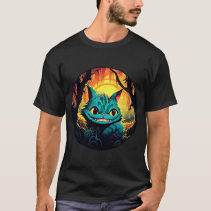 Camiseta Anime Cheshire Cat Alice no País das Maravilhas