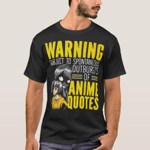 Camiseta Anime cita o leitor Otaku Kawaii Lover Anima