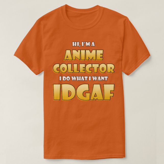 Camiseta Anime Collector Costume  Cute Anime Collections ID (Frente do Design)