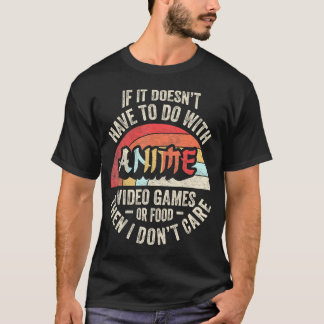 Camiseta Anime Comida de jogos de vídeo Videos games Comida