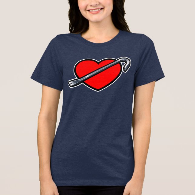 Camiseta Anime Coração Feroz Quebra-Corações Design de Pé d (Frente)
