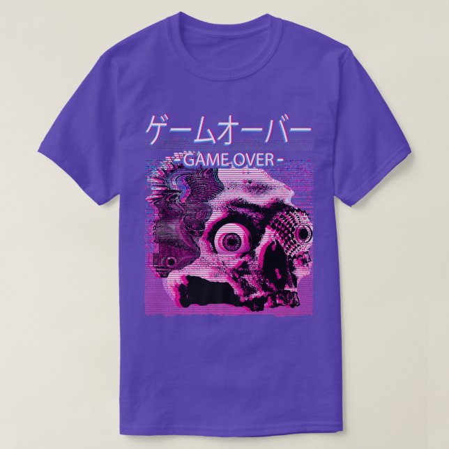 Camiseta Anime Crazy Harajuku Otaku Skeleton Alt  (Frente do Design)
