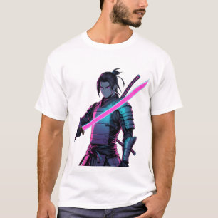 Camiseta Anime Cyberpunk Samurai