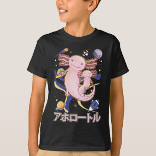 Camiseta Anime da Galáxia da Família Axolotl Cute Japonê