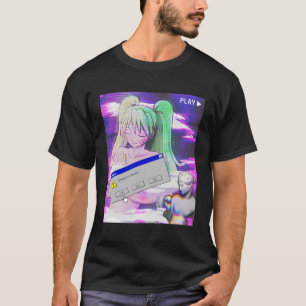 Camiseta Anime de Estilo Japonês Aestético Vaporwave