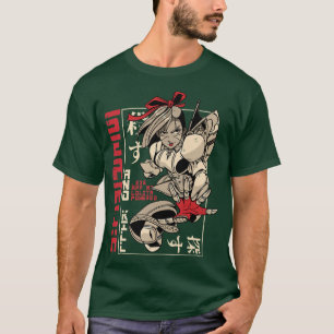 Camiseta Anime de Manga de Cosplay, Guerreira Japonesa (2)