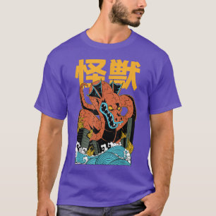 Camiseta Anime de mansão monstro do dragão Kaiju, Japão 