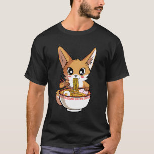 Camiseta Anime de Noodles Japonês Kawaii Ra Fox
