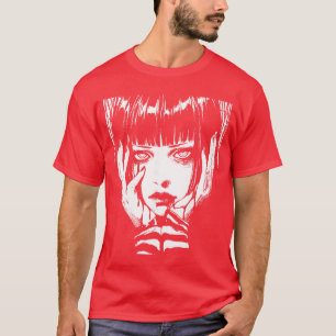 Camiseta Anime de Terror Mangá Japão Japonês Assustador Kaw