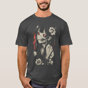 Camiseta Anime de Terror Mangá Japão Japonês Assustador Kaw