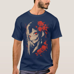 Camiseta Anime de Terror Mangá Japão Japonês Assustador Kaw