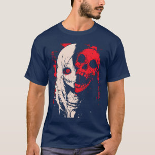 Camiseta Anime de Terror Mangá Japão Japonês Assustador Kaw