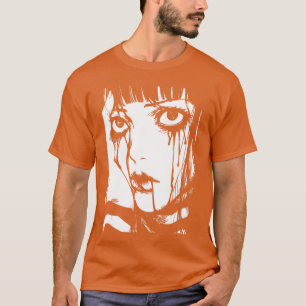 Camiseta Anime de Terror Mangá Japão Japonês Assustador Kaw