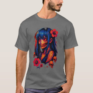 Camiseta Anime de Terror Mangá Japão Japonês Assustador Kaw