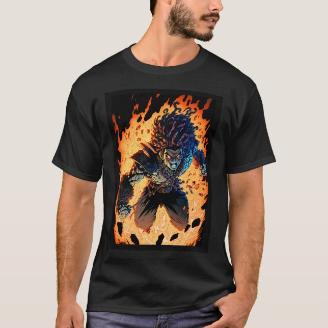 Camiseta Anime Demon Lord From Hell Enraged In Fire (Frente)