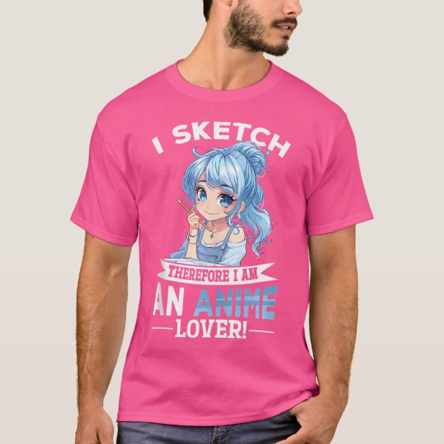 Camiseta Anime Desenhando Manga Otaku Desenhando Kawaii (Frente)