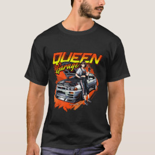 Camiseta Anime Drift Mechanic Carro - Garage Queen Art