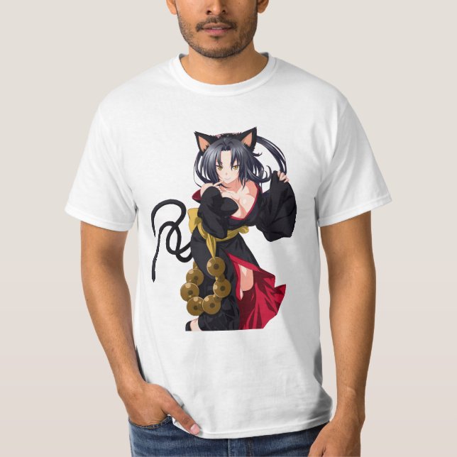 Camiseta Anime DxD do Segundo grau Kuroka (Frente)