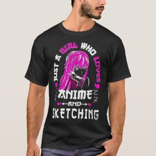Camiseta Anime E Desenho Apenas Uma Menina Que Ama Anime P