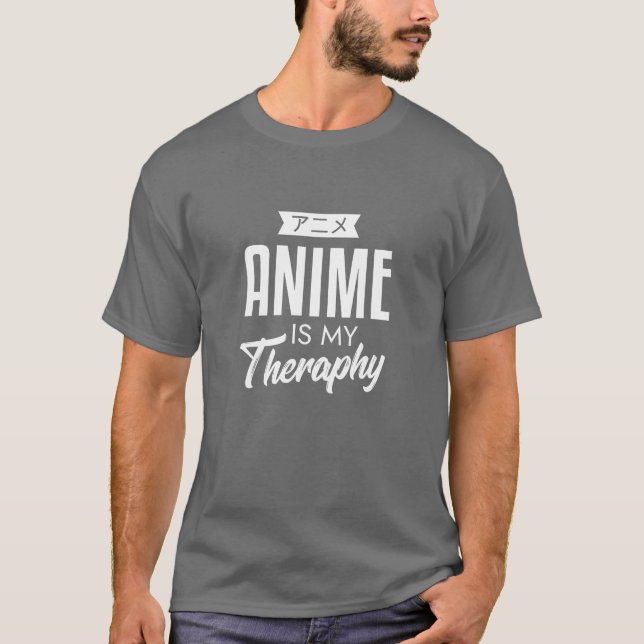 Camiseta Anime é meu amigo terapia (Frente)