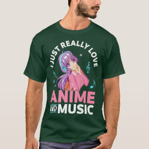 Camiseta Anime E Música Eu Adoro Anime Otaku Tee