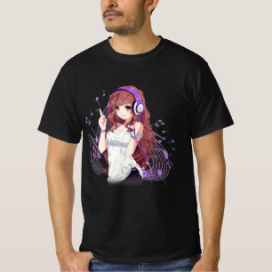 Camiseta Anime e Música Merch Kawaii Manga Otaku para Adole