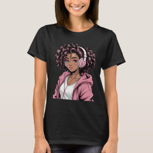 Camiseta Anime e Música Negra Anime Merch Afro África