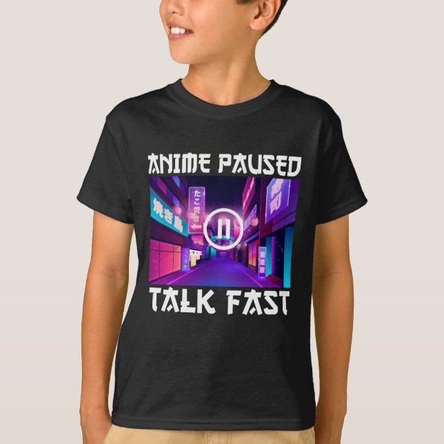 Camiseta Anime em Pausa Conversa Rápida (Frente)