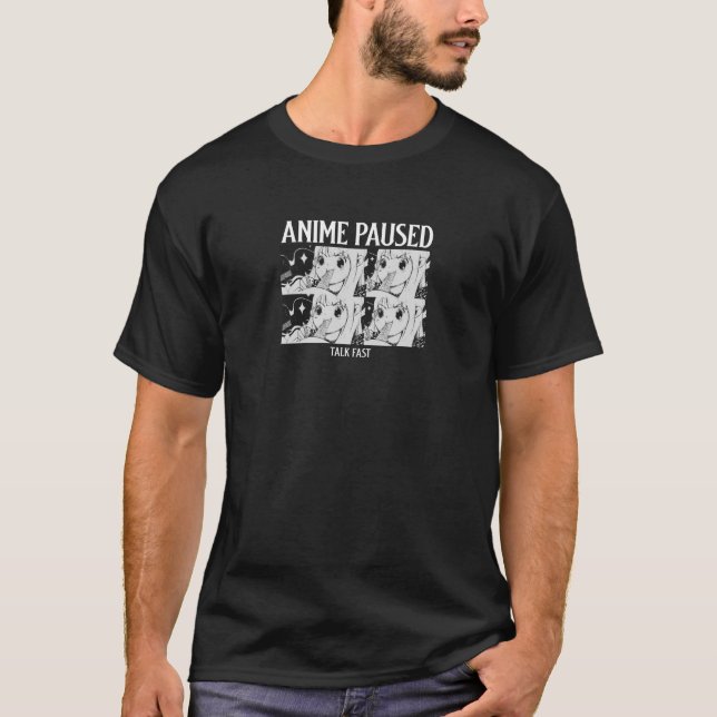 Camiseta Anime em Pausa Conversa Rápida (Frente)