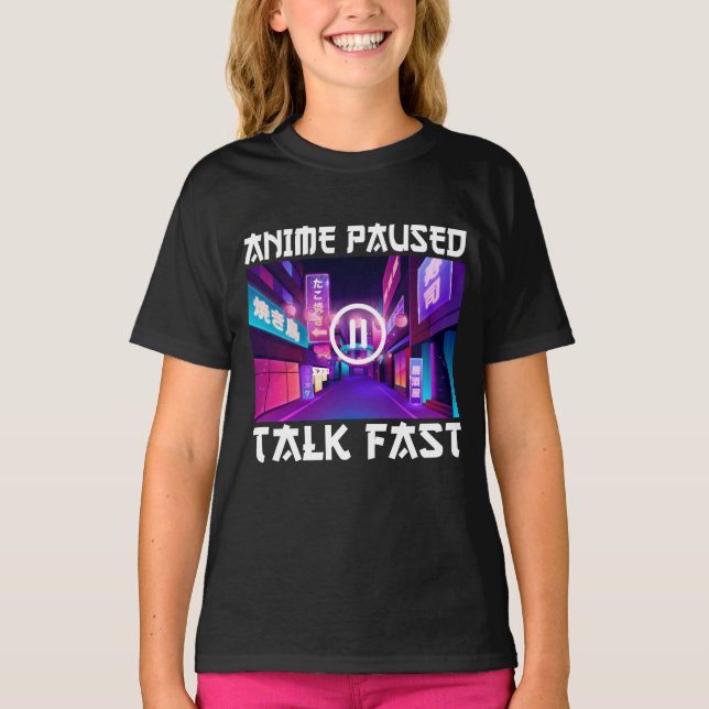 Camiseta Anime em Pausa Conversa Rápida (Frente)