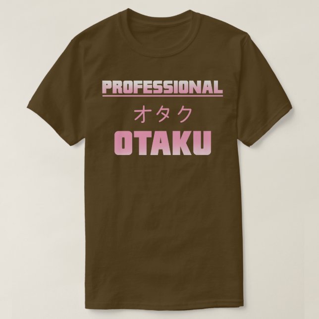 Camiseta Anime Engraçado, Anime Profissional Otaku Premiu (Frente do Design)