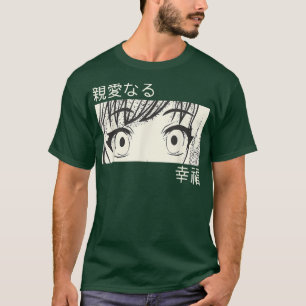 Camiseta Anime Eyes Girl Japonesa Aestética Waifu Otaku Art