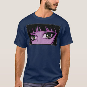 Camiseta Anime Eyes Japonês Aestética Manga Girl