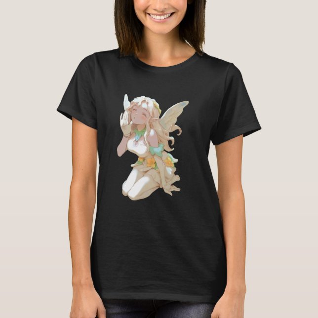 Camiseta Anime Fairy Fairytale Fantasy book reader video ga (Frente)